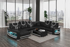 Luca Modern U Shape Sectional with LED Light