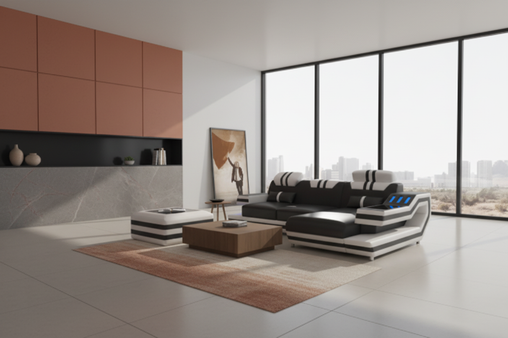 Aura Compact Sectional desert