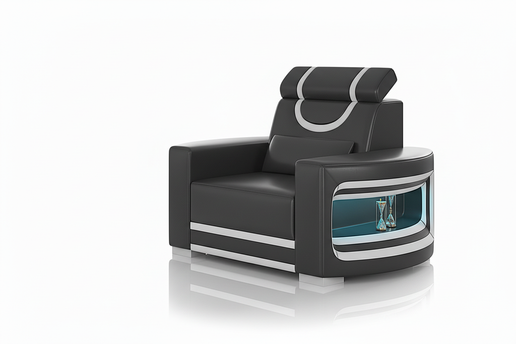 Luca armchair angled view