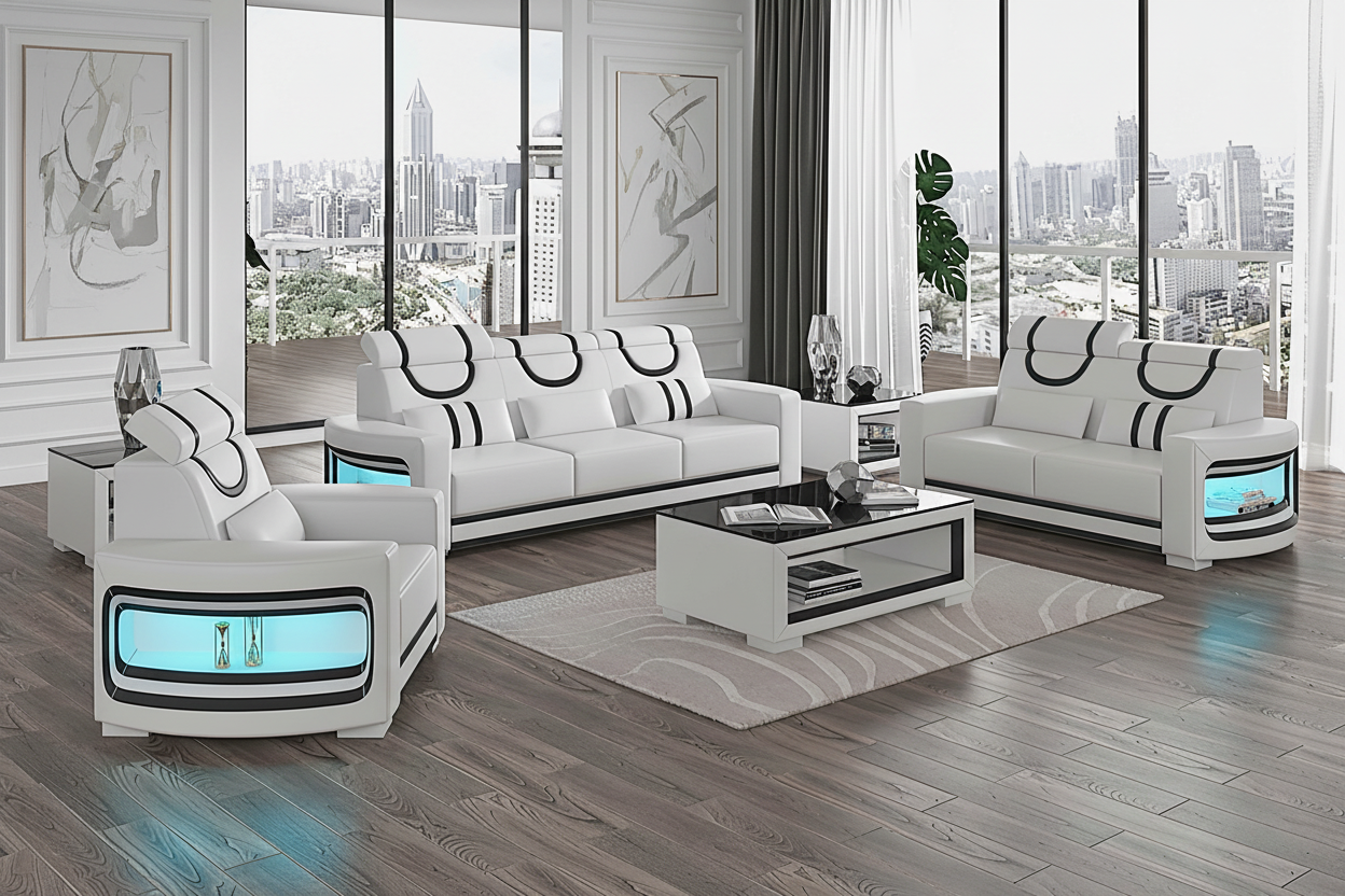 Luca Modern Sofa Set - Luxury Penthouse