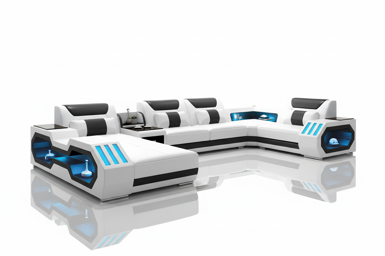 Omont White & Black - Mirror Reflection White Background